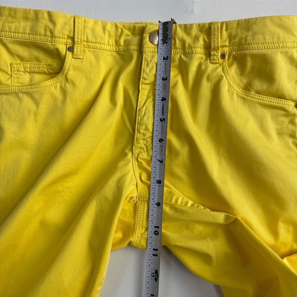 Les Copains Blue Womens Yellow Cotton Straight Leg Pants Italian summer - Picture 11 of 16